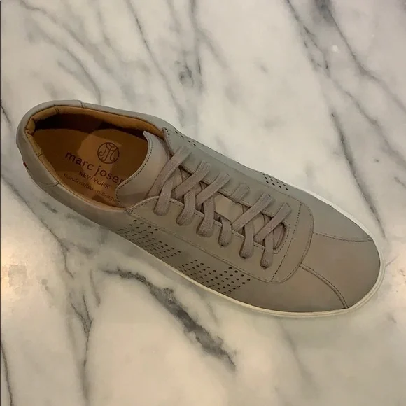NWB Marc Joseph Astor Place Grey Suede Sneaker 8 - Picture 2 of 6
